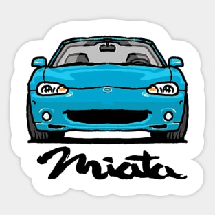 MX5 Miata NB Light Blue Sticker